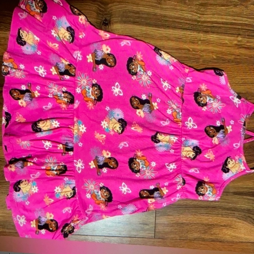 Disney girls simple design sleeveless floral dress